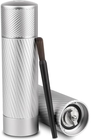 Homnoble Professionale Macina Sale, Macina del Sale Grosso in Metallo Alto Rendimento Macinino del Sale Manuale in Alluminio Ricaricabile con Granulometria Regolabile e Lama in Ceramica