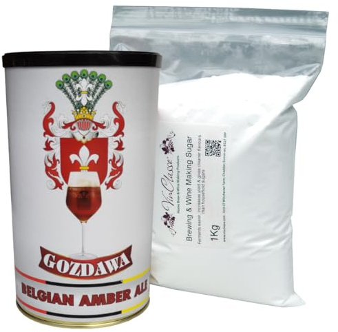 Gozdawa Belgian Amber Ale - 40 Pint Homebrew Beer Ingredient Kit Including 1Kg Vinclasse Brewing Sugar