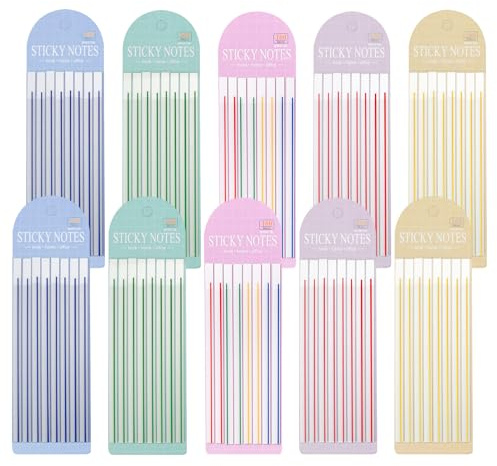 LELE LIFE 1600pcs Surligneur Ruban Amovible, Transparent Long Marqueurs de Page Onglets Notes, Onglets de Livre pour Annoter des Livres Surligneurs Bandes Onglets Collants Soulignés (Couleur Néon, 14