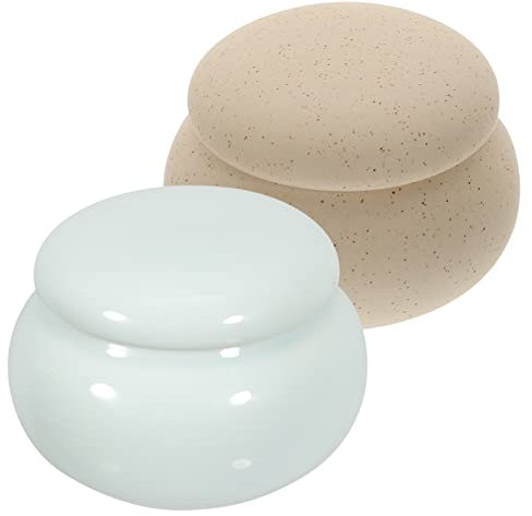 Mikinona Lot De 2 Pots De Rangement Élégants Pour Cosmétiques Contenants En Céramique Pour Pinceaux À Gobelets De Manucure Pour Crèmes Baumes À Lèvres Poudres Idéal Pour Les Voyages