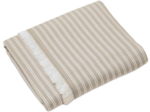 Linnea Drap de Plage Coton 90x185 cm Collection Lili FOUTAS Marron Camel