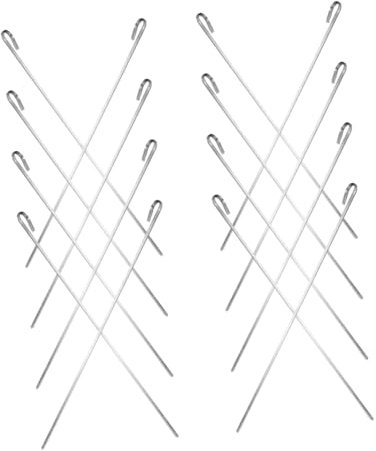 Yardwe 16 Pezzi Spiedini Al Barbecue Spiedini Di Kebab Spiedini Di Metallo Per Kabob Spiedini Per Barbecue in Metallo Spiedini Di Carne Alla Griglia Spiedo Silver Acciaio Inossidabile