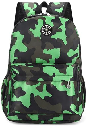 Aucuu Kids Backpack, Camouflage School Backpack, Boys Girls Toddler Primary School Bag, Waterproof Nylon Rucksack, Casual Daypack, Book Bag for Campus Outdoor Travel Sports