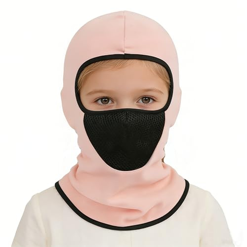 AYPOW Cagoule d'hiver Chaude pour Enfants 3-7 Ans, Coupe-Vent Respirant Masque de Ski sous Casque Balaclava Polaire pour Garçons Filles Bonnet Casquette Cache-Cou Tour de Cou pour Cyclisme Vélo