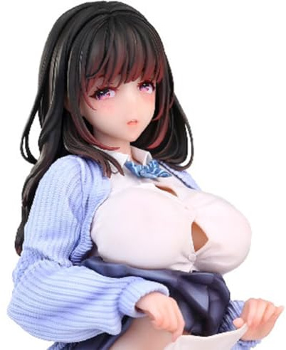 DEXSHUN Bathroom Sister - Statuetta anime, illustrazione originale, figure di manga, ragazza in PVC, anime, statua per ufficio, decorazione regalo collezionabile, 27 cm