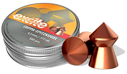 H&N Excite Coppa-Spitzkugel - Palline per fucile ad aria compressa calibro .177, grana 7,56, 500 pezzi