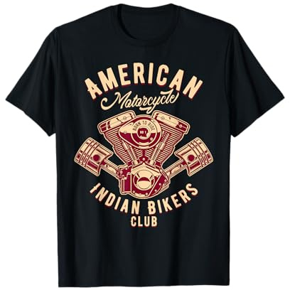 Native American Motorcycle Indian Bikers Club T-Shirt Small