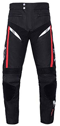 YFFS Pantaloni da Motociclista Corazzati da Moto, con Armatura CE Rimovibili Resistenti (Black,M)