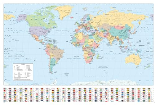 GB eye - HARPER COLLINS Poster World Map 21 (91.5 x 61 cm)
