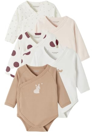 VERTBAUDET Lot de 5 Bodies Manches Longues Bébé