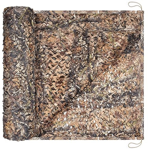 Camohute Camo Netting Camouflage Netting, with Mesh Backing, Both Sides Camo, Sunshade Fence Canopy Nets, Lightweight, Great for Hunting, Concealment, (Tree Camo Bionic, 6.5ft*10ft)
