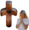 BommFu Croci Di Legno Intagliate | Croci Di Legno Fatte Mano Per Amore | Croce Adulatrice Antistress | Croce Di Consolazione Da Ten-ere In Mano - Per La Casa Soggiorno
