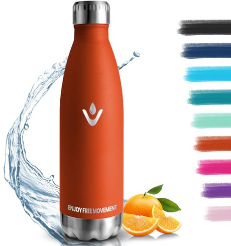 Trinkflasche Edelstahl - 750ml - Thermosflasche, BPA-Frei, Trinkflasche Sport - Auslaufsicher Wasserflasche, Thermosflasche Kohlensäure Geeignet, Edelstahl Flasche, Thermoskanne für Fitness, Fahrrad