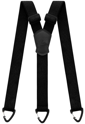 Kohentact Hosenträger für Herren Extra Stark 3,8 cm Breite, Unter der Kleidung Tragbar, 3 Druckknopf-Schlaufen, Ideal für Arbeitshose, Skihose, Latzhose