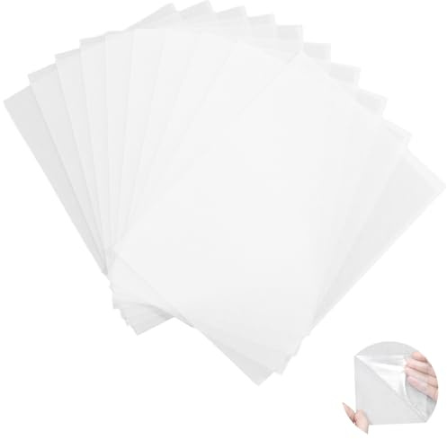 Makoto Nobu 10 Piezas Plancha Adhesiva para Parches, A4 Parche Adhesivo de Doble Cara de Planchar, para coser interfaz en planchas (20 * 30cm)