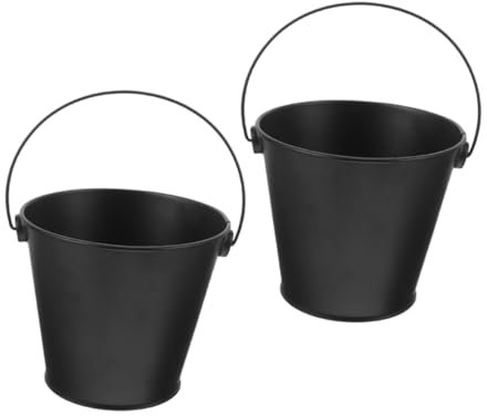 TOGEVAL 2piezas Parrilla De Barbacoa Cubos De Metal para Grasa Cubo para Aceite Contenedor De Grasa para Asador Barbacoa