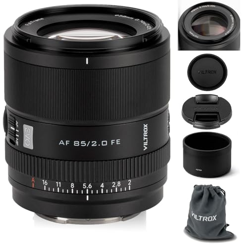 VILTROX 85mm F2.0 EVO FE Full Frame Lens for Sony E, Auto Focus Medium Telephoto Prime Lens for Sony E-Mount Cameras A7IV ZV-E1 A7CII A7RV FX3 A7SIII A7CR A7III A7C A1 A7RIV FX6 A9 A9II A7RIII ZV-E10