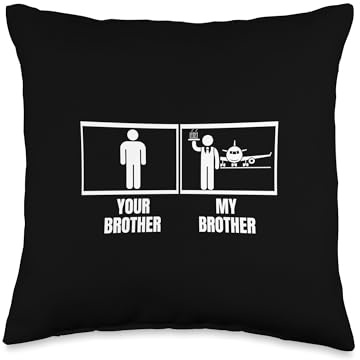 Cabin Crew Your Brother My Brother Funny Flight Attendant Throw Pillow