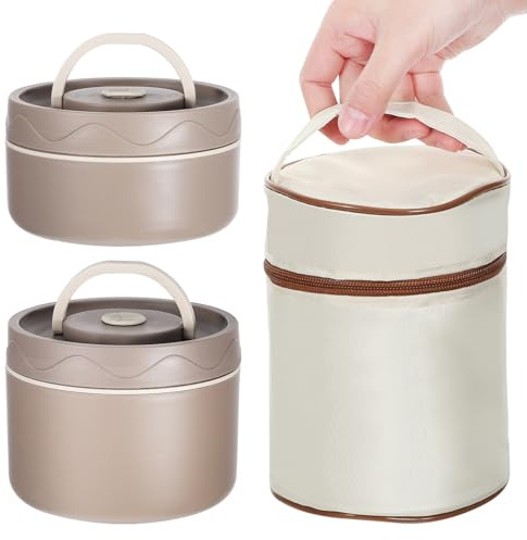 Alipis Fiambrera Térmica Portátil de Acero Inoxidable 316 con Doble Aislamiento y Bolsa Térmica para Trabajo y Escuela Capacidad 600 Ml