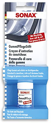 SONAX GummiPflegeStift Thekendisplay (18 g) verhindert im Winter das Festkleben von Gummidichtungen an Türen, Scheiben und Kofferraumdeckeln | Art-Nr. 04991000