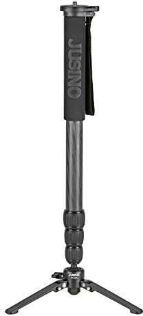 JUSINO VM-324C - Monopie de carbono con mesa desmontable, capacidad de carga 10 kg