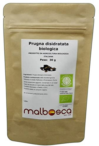 Malbosca Prugne Disidratate Biologiche Senza Zucchero