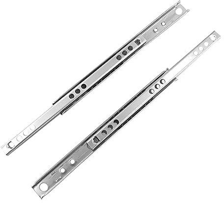 Vogueing Tool, 1 paio di guide per cassetti, in metallo, larghezza 17 mm, con cuscinetti a sfera, per mobili con cassetti (lunghezza 246 mm)