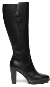 Bota vestir de piel, con tacón - 514610D para: MUJER color: NEGRO talla: 37