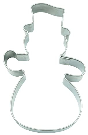 BekkiB - Ausstechform Schneemann - ca. 7,7 cm, Ausstecher aus Edelstahl, spülmaschinengeeignet - 3335