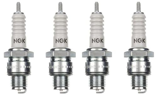 4x Zündkerze B6HS Kurzgewinde passend für Puch Maxi N, S, X30, X40, X50, DS, VS, VZ, Monza, Racing, Cobra, Imola, Ranger – Mofa Moped Zündkerzen Set – 4 Stück