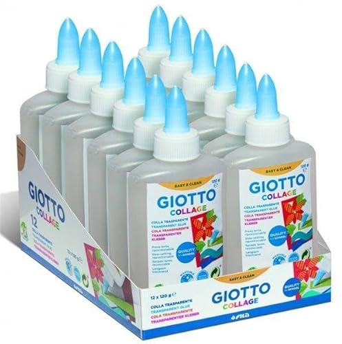 Giotto 12 pz Colla Collage Liquida Trasparente 120 g