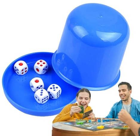 Tärningskopp och tärningsset | Set med tärningskoppar | Läder tärningskopp | tärningskoppar för brädspel, tärningsset med kub shaker koppar, poker tärningsskakare, personlig tärningskopp set m kub med