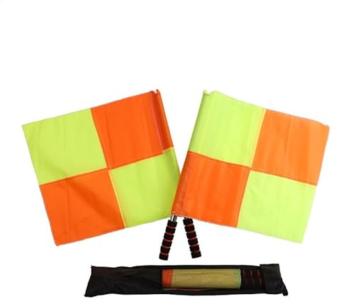 Bandiera per riferimenti sportivi | Set di 2 bandiere da pallavolo | Con manico ergonomico, bandiere arbitrali per giochi, alta visibilità, attrezzatura angolare da calcio per competizioni scolastiche