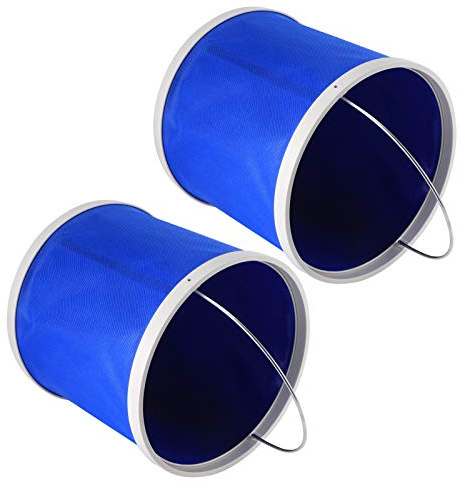 BAFOVY 2-pack Hopfällbar Hink Oxford Tyg Hopfällbar Bassäng 9L Bärbar Vattenbehållare Utrymmesbesparande Design Fast Handtag för Camping Fotvandring Fiske Ridning
