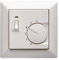 Halmburger Raumthermostat RTR-5513rg inkl. Jung AS 500 Rahmen AS581WW in alpinweiß mit Abdeckung 55x55mm, Öffner mit Schalter EIN/AUS für Fußbodenheizung Stellantriebe 230V (NC)