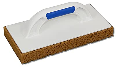 DEWEPRO® - Planche à laver pour carrelage avec support éponge de 30 mm - 280 x 140 mm - Pores grossiers - Planche à laver - Éponge pour carrelage