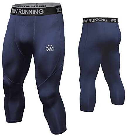 MEETWEE kompressionsbyxor för män, sportleggings långa löparbyxor andningsbara funktionella byxor tights byxor