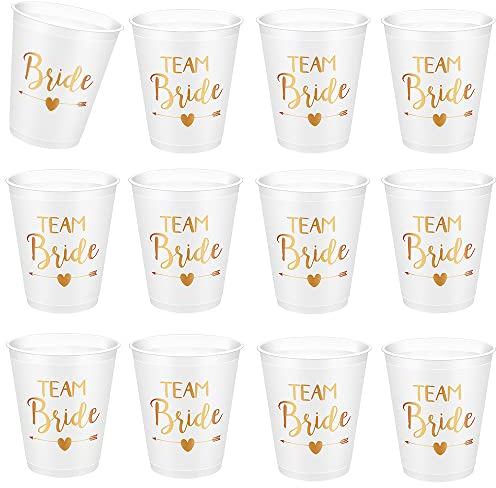 12 Braut und Team Braut Tassen,JGA becher,JGA deko fraue,Bachelorette Party Cups,Braut jungfer Dekorationen,Bride to be deko,für Bridal Shower,Verlobungsfeier,Junggesellenabschied Party