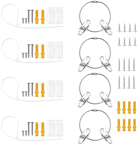 8 Stück Anti-Kipp-Möbelanker Kit, Kippsicherung Möbel, Furniture Strap Baby Proofing, Metall-Möbelgurte, Babysicherung, Kippschutz Möbel Wandanker, Kippsicherung für Regale, Kommoden und Schränke