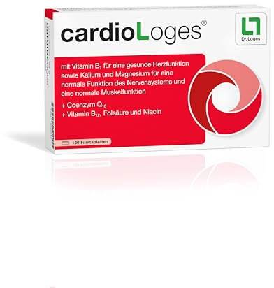 cardioLoges® - 120 Tabletten - Nahrungsergänzungsmittel mit Vitamin B1 für eine gesunde Herzfunktion - Monatspackung