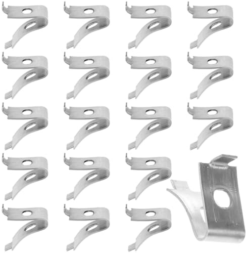 18 PCS Cabinet Shelf Clips Stainless Steel Metal Shelf Clips Metals Adjustable Shelfs Bracket Clip Aluminum Shelving Pins Heavy Duty Metals Shelving Brackets Clip for Kitchen Cabinet Bookcase