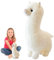 LOMUG Alpaka Kuscheltier,Stand Alpaka Plüschtier,süße weiche kuschel alpaka,Puppe,waschbar,Lama Stofftier Geschenk für Mädchen Jungen,Weihnachten ung Geburtstagsgeschenke für Kinder (28cm, Weiß)