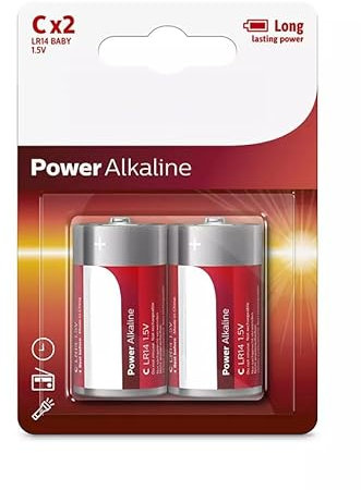 Pilas alcalinas LR14 C de 1.5V, Larga duración y Rendimiento confiable, Ideales para Dispositivos electrónicos y Juguetes.
