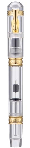 erofa Majohn C5 Vacuum Fountain Pen Fine Nib, Large Capacity Transparent Acrylic Writing Gift Pen