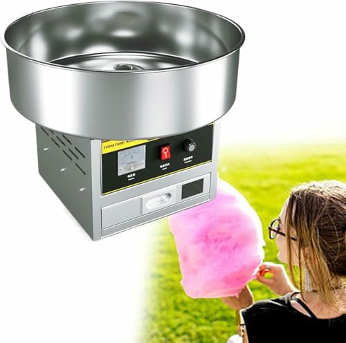VYUJHNBG Cotton Candy Machine Commercial, Electric Cotton Candy Maker Machine, Candy Floss Machine, for Birthday, Party