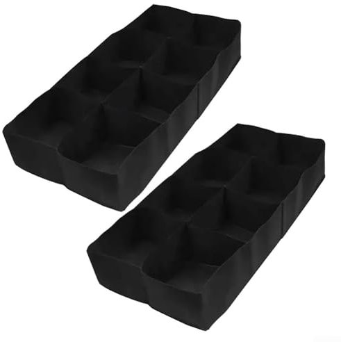 Cama de jardín elevada de tela de 8 rejillas para cultivar patatas, verduras y flores en tu balcón o patio trasero (2 piezas de 120 x 60 x 30)