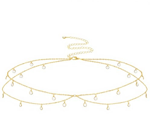 Ymapinc Belly Chain for Women Waist, Backless Dress, Summer Beach Jewelry | Non Tarnish Gold Body Jewelry for Women Cloth Decor, Stomach Chain