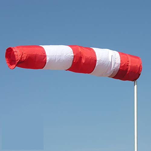 Schmidtler - Sacco a vento, diametro: 40 cm, lunghezza: 2,50 m, colore: Rosso/Bianco