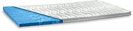 AQUASOFT Gelschaum Topper Matratzenauflage | 10 cm Gesamthöhe | waschbarer Bezug mit 3D-Mesh-Klimaband und Stegkanten | Gel | besonders Softer Touch | 160 x 200 cm