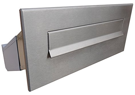 D-042 Edelstahl Mauerdurchwurf Briefkasten (Tiefe: 35-50 cm) - LETTERBOX24.de